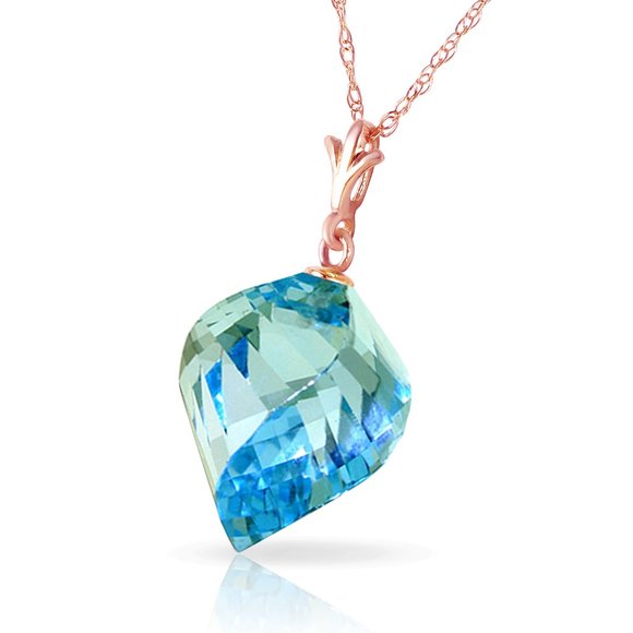 Galaxy Gold Products Jewelry - 14K Gold Necklace Twisted Blue Topaz